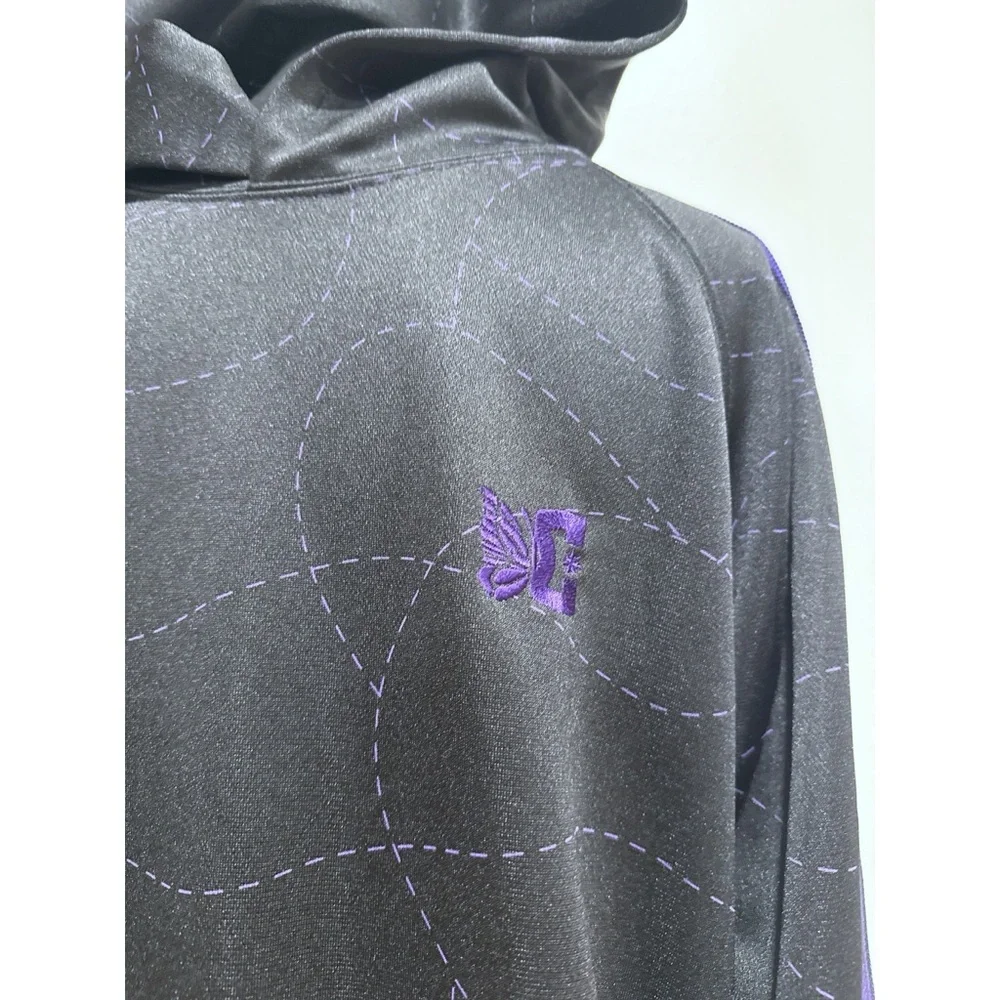 NWT NEEDLES x DC Shoes Edition Black & Purple Hoodie Sweater Jacket M​